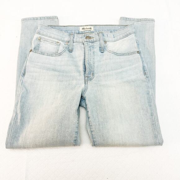 Madewell 9" Mid-Rise Skinny Crop Light Wash Denim Jeans Size 27 - Picture 4 of 8